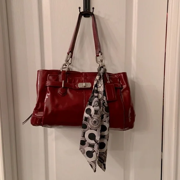 Coach | Bags | Coach Chelsea Jayden Red Patent Leather Bag W Coach